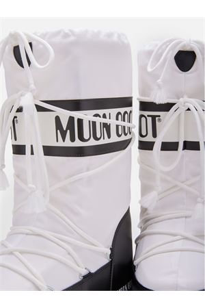 Icon White and Black Nylon Boots MOON BOOT | 80D1400440.NA02